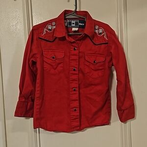 Vintage little girls western shirt